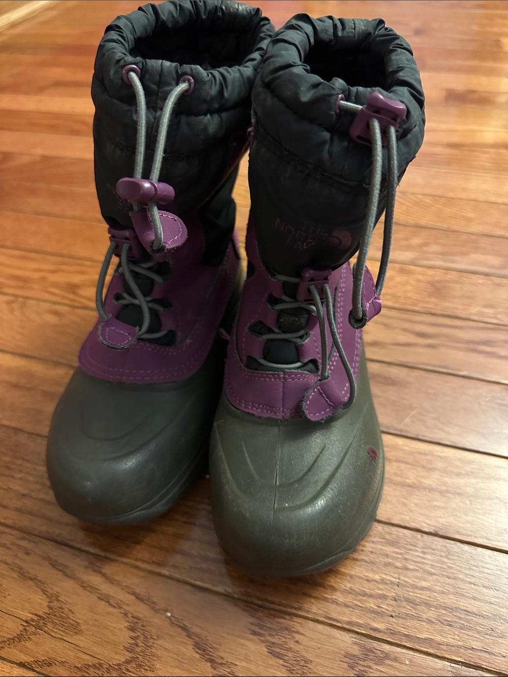 The North Face Kids Purple and Gray Snow Boots